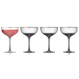 Cocktail Glass Lyngby Glass Palermo Gold 315 ml (4-pieces)