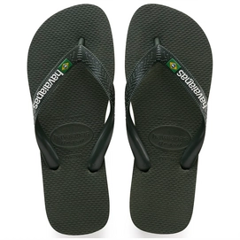 Flip Flops Havaianas Brasil Logo Green Olive Kinder-Schuhgröße 25 - 26