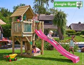 Speelset Jungle Gym Jungle Cubby + Balcony Fuchsia