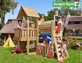 Speelset Jungle Gym Jungle Cubby + Train Blauw