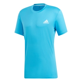 Tennisshirt Adidas Escouade Tee Shock Cyan Schwarz Herren