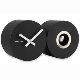 Clock Karlsson Duo Cuckoo Matt Black 26 x 13 cm 25