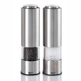 Salt and Pepper Mill AdHoc Electric w/ LED Stainless Steel 19 cm (2 pc)