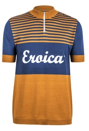 Fietsshirt Santini Eroica Short Sleeve Jersey California Yellow
