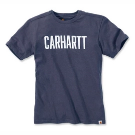 T-Shirt Carhartt Men Block Logo S/S Indigo Heather