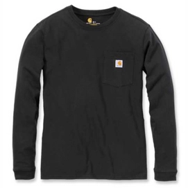 T-Shirt Carhartt Women Workwear Pocket L/S T-Shirt Black-XL