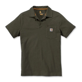 Polo Carhartt Homme Force Cotton Delmont Pocket Moss-S