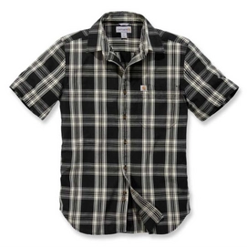Chemise Carhartt Men S/S Essential Open Collar Shirt Plaid Black-XL