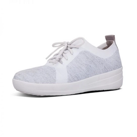 FitFlop F Sporty™ Uberknit Metallic Weave Metallic Silver Urban White Damen