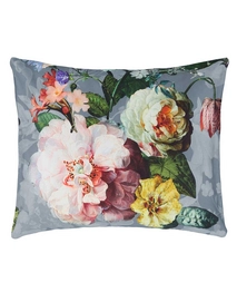 Taies d'oreiller Essenza Fleur Faded Blue Satin de Coton (65 x 65 cm)
