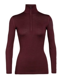 Longsleeve Icebreaker Women 200 Oasis LS Half Zip Redwood