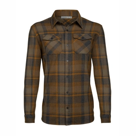 Blouse Icebreaker Men Lodge LS Flannel Shirt Jet Heather