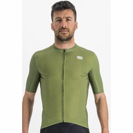 Fietsshirt Sportful Men Checkmate Jersey Guacamole Blue Sea
