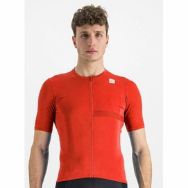 Radtrikot Sportful Matchy Short Sleeve Jersey Chili Red Herren-L