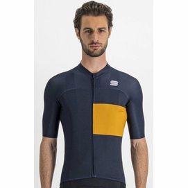 Fahrradshirt Sportful Snap Jersey Galaxy Blue Golden Oak Herren