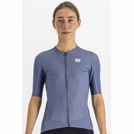 Maillot de Cyclisme Sportful Women Checkmate W Jersey Berry Blue Mauve-L