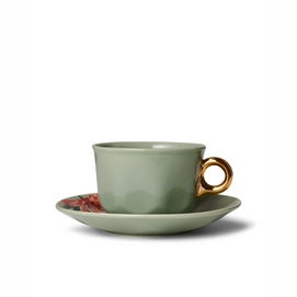 Cup & Saucer Essenza Gallery Stone Green (Set of 4)