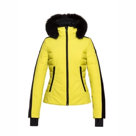 Manteau de Ski Goldbergh Women Kaja Real Fox Fur Lime-Taille 46