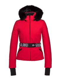 Manteau de Ski Goldbergh Women Hida Real Fox Fur Ruby Red