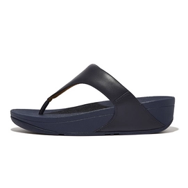 Tongs FitFlop Women Lulu Leather Toepost Deepest Blue-Taille 36