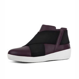 FitFlop Superflex Ankle Boots Leather Deep Plum