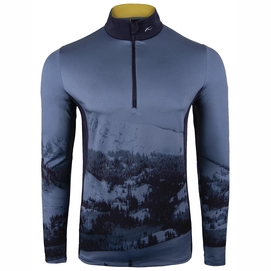 Skipullover KJUS Revel Printed Midlayer HZ Men Steel Blue/Deep Space