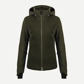 Ski Jas KJUS Women Smocked Luxe Jacket Dark Olive