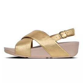 FitFlop Lulu™ Cross Back Strap Sandals Leather Artisan Gold