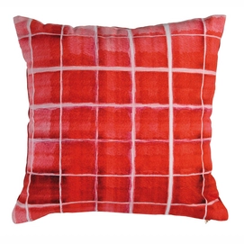 Coussin KAAT Amsterdam Rasterize Rouge (43 x 43 cm)