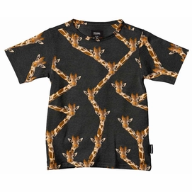 T-Shirt SNURK Kids Giraffe Black-Maat 140
