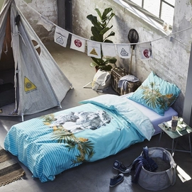 Parure de Lit Covers & Co Koala Aqua Coton