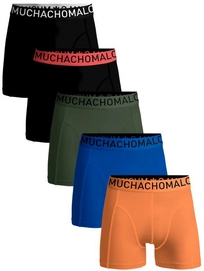 Boxershort Muchachomalo Light Cotton Solid Men Black Black Armygreen Darkblue Lightcoral 5-Pack