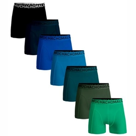 Boxershort Muchachomalo Men Light Cotton Solid Black Petrol Blue Darkgreen Armygreen (7-Pack)