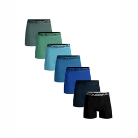 Boxershort Muchachomalo Men Light Cotton Solid Black Blue Green (7-Pack)-S