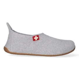 Pantoffel Living Kitzbühel Slipper Schweizer Kreuz Hellgrau