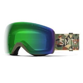 Masque de Ski Smith Skyline XL Alder Geo Camo / Chromapop Everyday Green Mirror