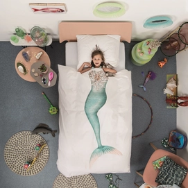 SNURK Mermaid Dekbedovertrek Percal-120 x 150 cm | Kinder