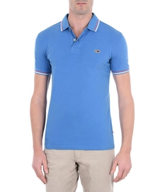 Polo Napapijri Men Taly SS Stripe Light Blue