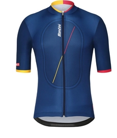 Fietsshirt Santini Unisex C+Rider Shortsleeve Jersey Km Cero