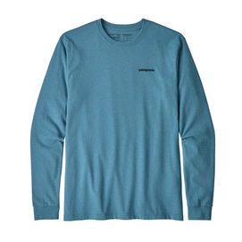 Long Sleeve T-Shirt Patagonia Men's Fitz Roy Trout Responsibili-Tee Mako Blue