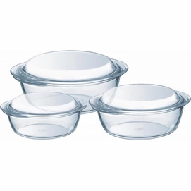 Oven Dish Pyrex Essentials Rond Transparent 1.4 L / 2.1 L / 3 L (3 pc)