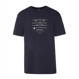 T-Shirt Protest Men Curly Ground Blue