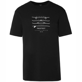 T-Shirt Protest Curly True Black Herren