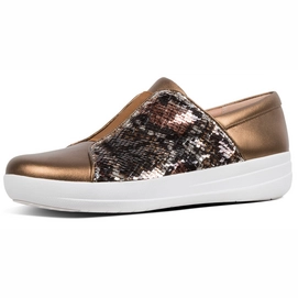 FitFlop F-Sporty II Snake Print Sequin Bronze