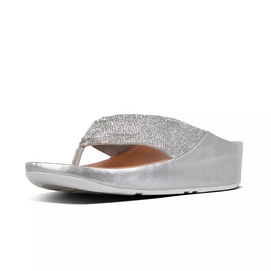 Flip Flops FitFlop Twiss™ Crystal Toe Post Silver