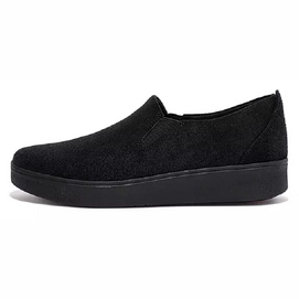 Chaussons FitFlop Women Rally Slip On Suede All Black-Taille 39