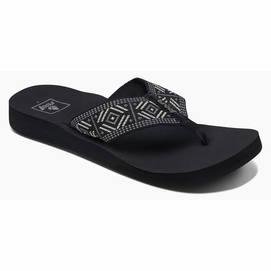 Flip Flops Reef Women Spring Woven Black White-Shoe Size 5