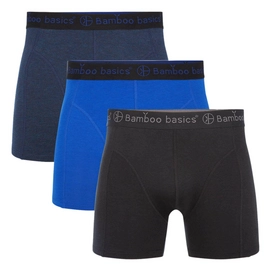 Boxershort Bamboo Basics Men Rico Black Blue Navy (3-Delig)-S