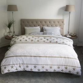 Dekbedovertrek Riviera Maison Happy Hamptons Taupe Katoen