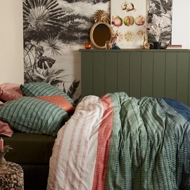 Dekbedovertrek At Home by Beddinghouse Roots Groen Katoen